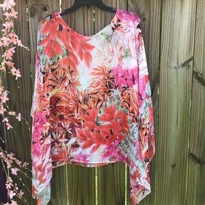 Floral kimonos swimsuit coverup  size M
